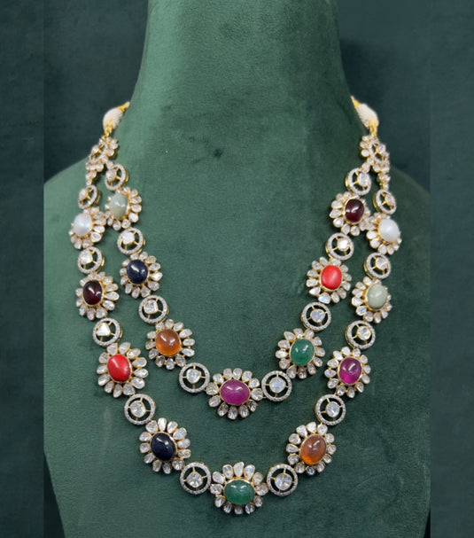 Navratan Diamond Necklace