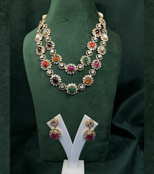 Navratan Diamond Necklace