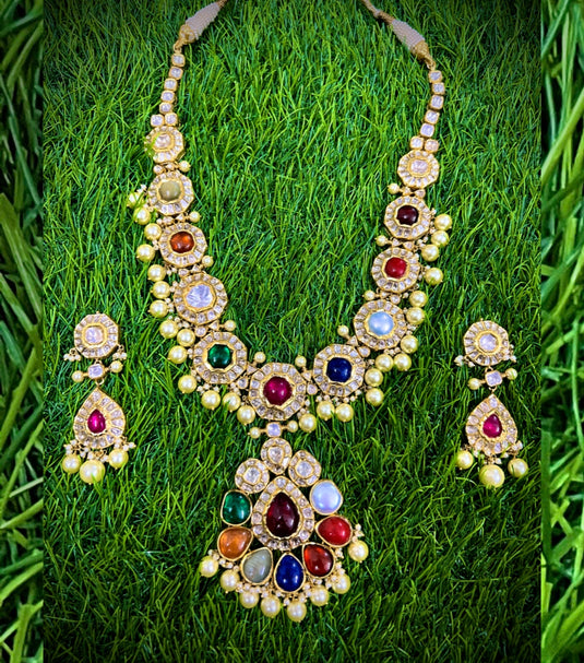 Navratan Studded Necklace