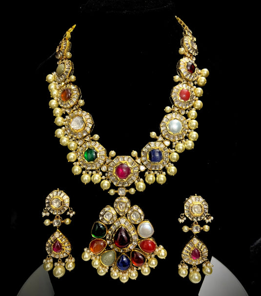 Navratan Studded Necklace