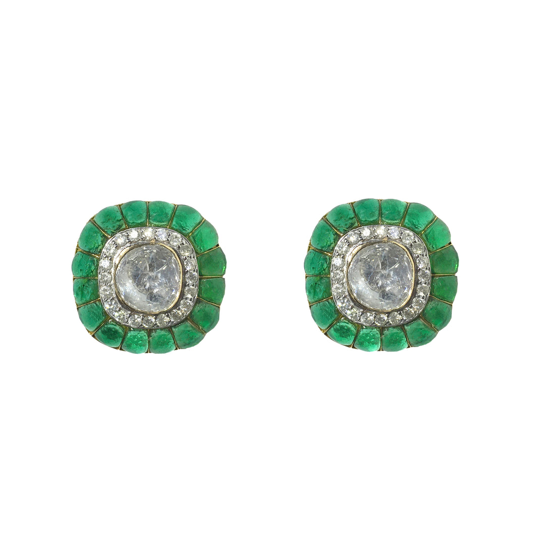 BIG UNCUT DIAMOND STUDDS