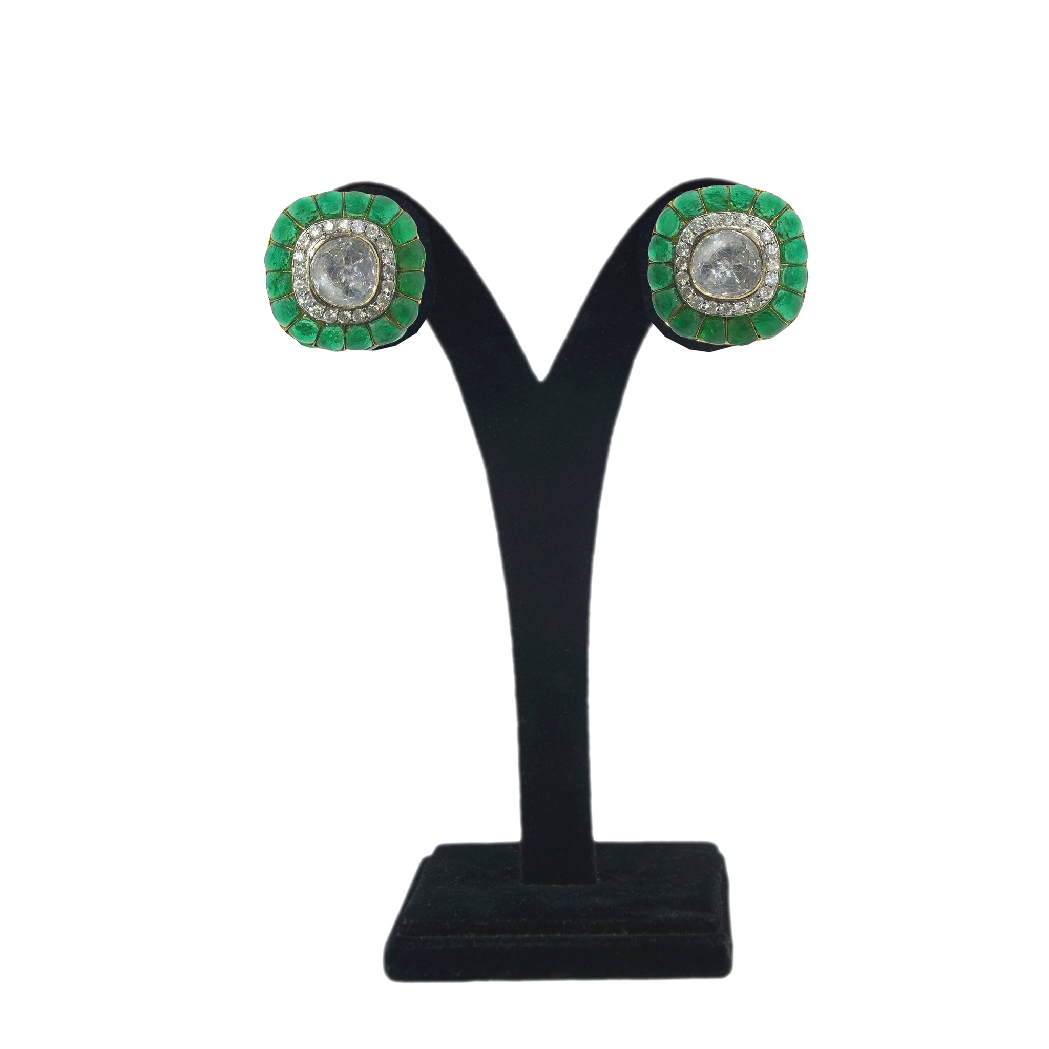 BIG UNCUT DIAMOND STUDDS