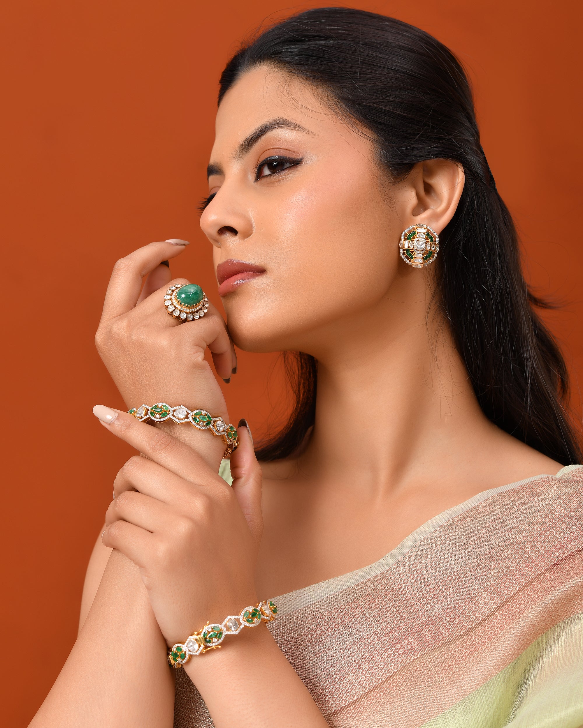 Diamond Polki Bangles