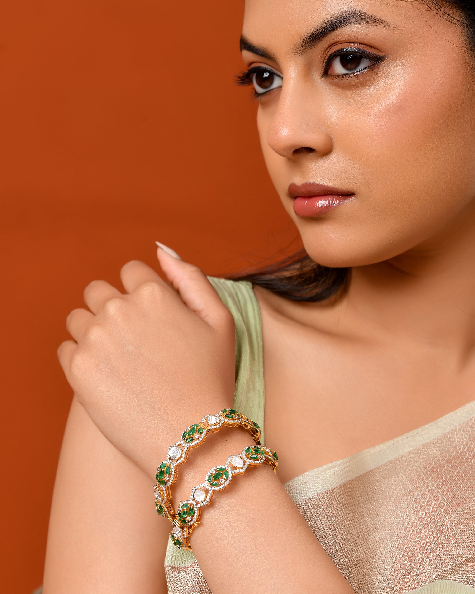 Diamond Polki Bangles