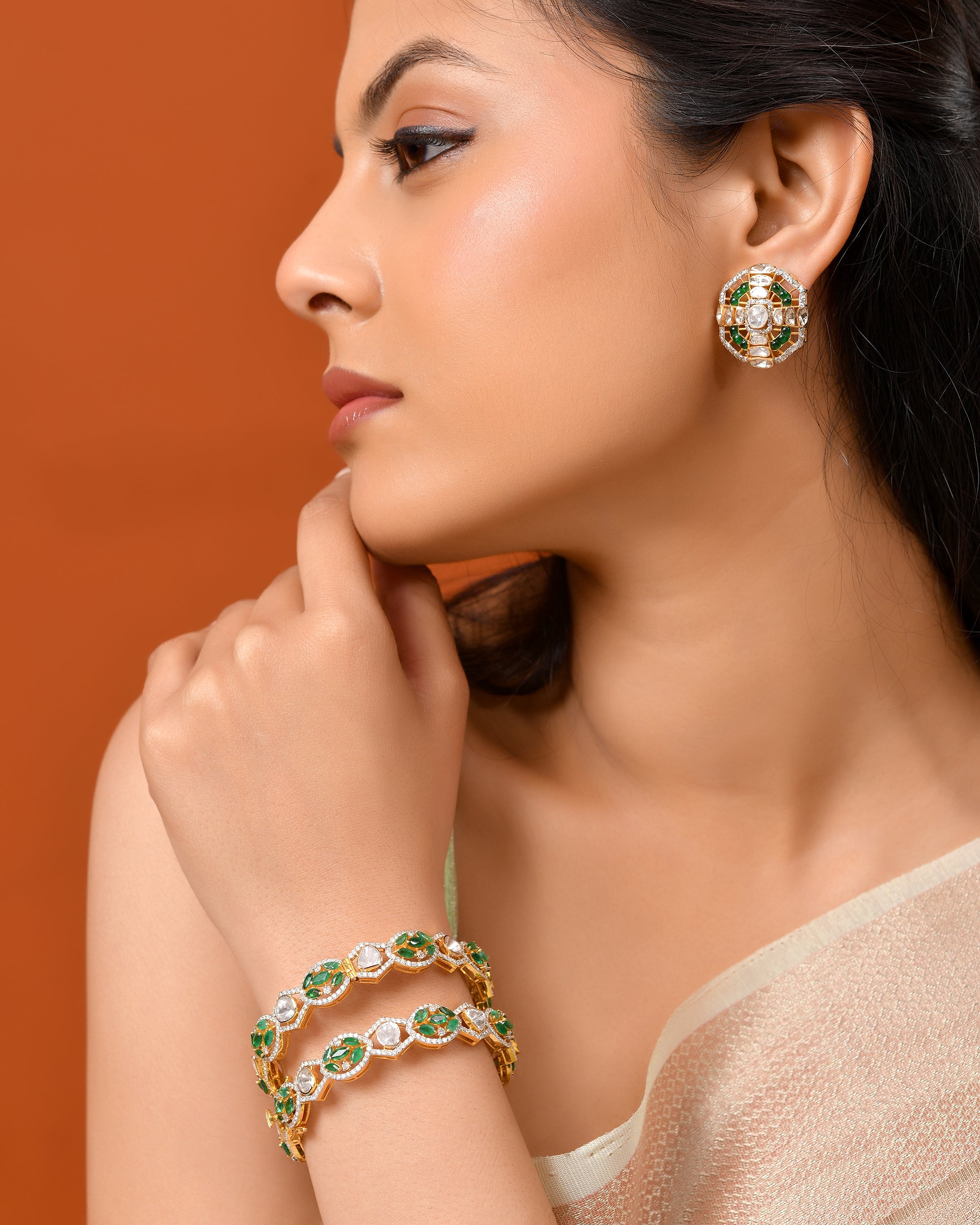 Diamond Polki Bangles