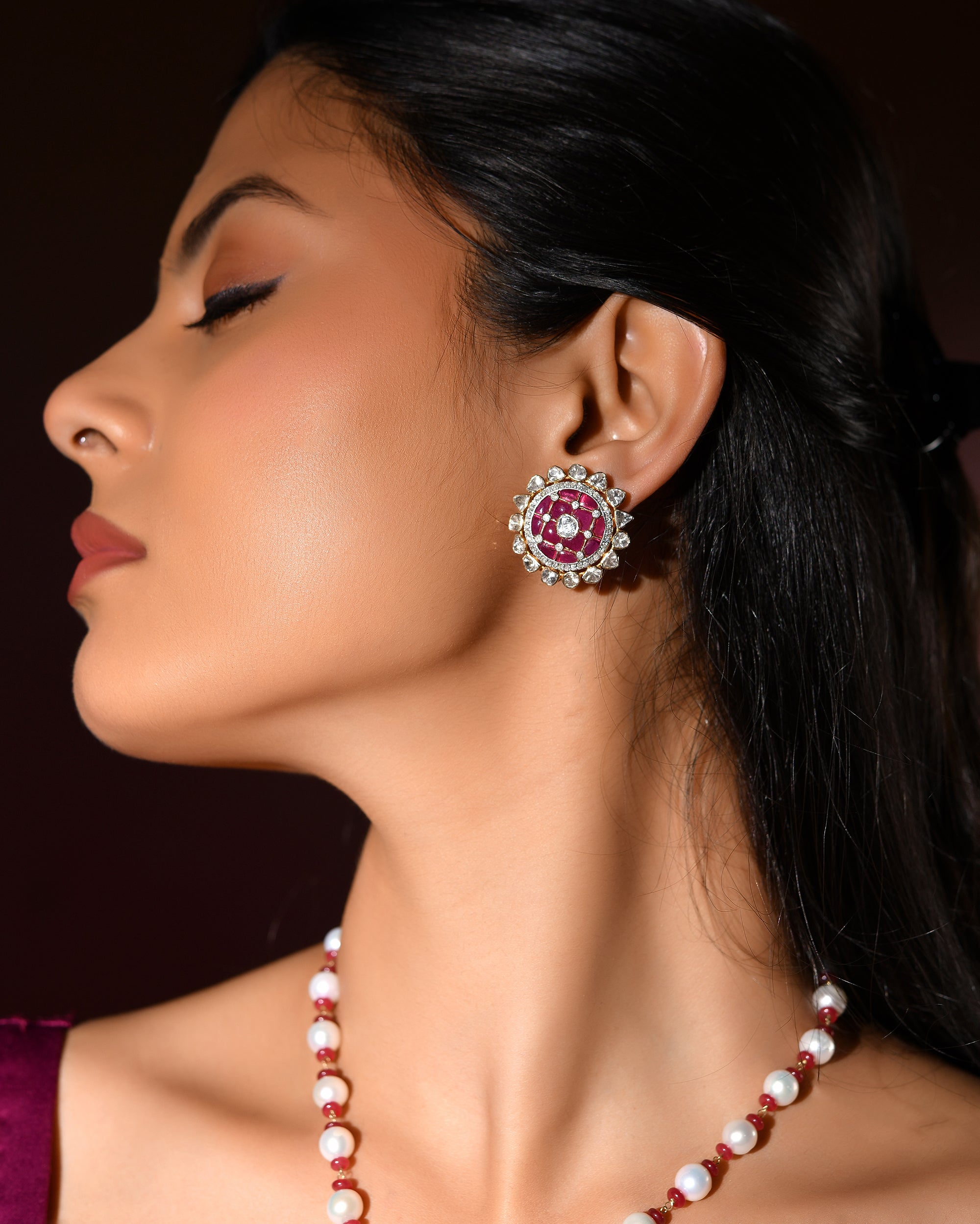 Diamond Polki Stud