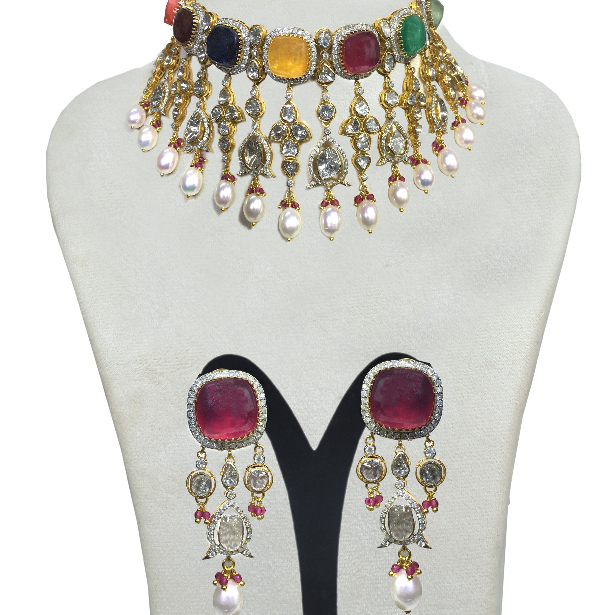 MULTI COLOUR BRIDAL NECKLACE