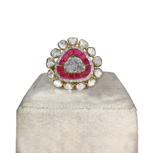 RUBY DIAMOND POLKI CHOKAR NECKLACE